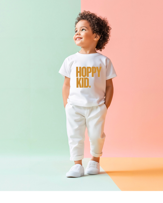 Hoppy kid (T-shirts, All Sizes)I can do any font color, add to notes please!*