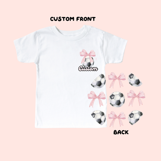 Custom Soccer Bow Shirt (All sizes) *Please add name to notes!*